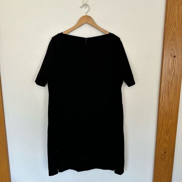 Lafayette 148 New York Women’s Black Cyra Lace Panel Square-neck Dress - Picture 3 of 12